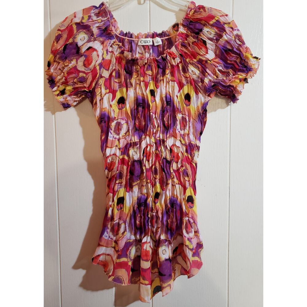 Cato NWT size small multicolored stretchy blouse